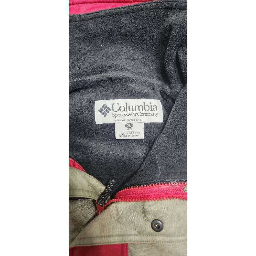 Columbia Ski Coat Removable Inside Fleece Jacket Liner Mens XL Boulder Colorado